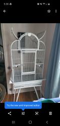 Victorian Open Dome Top Cage in light gray